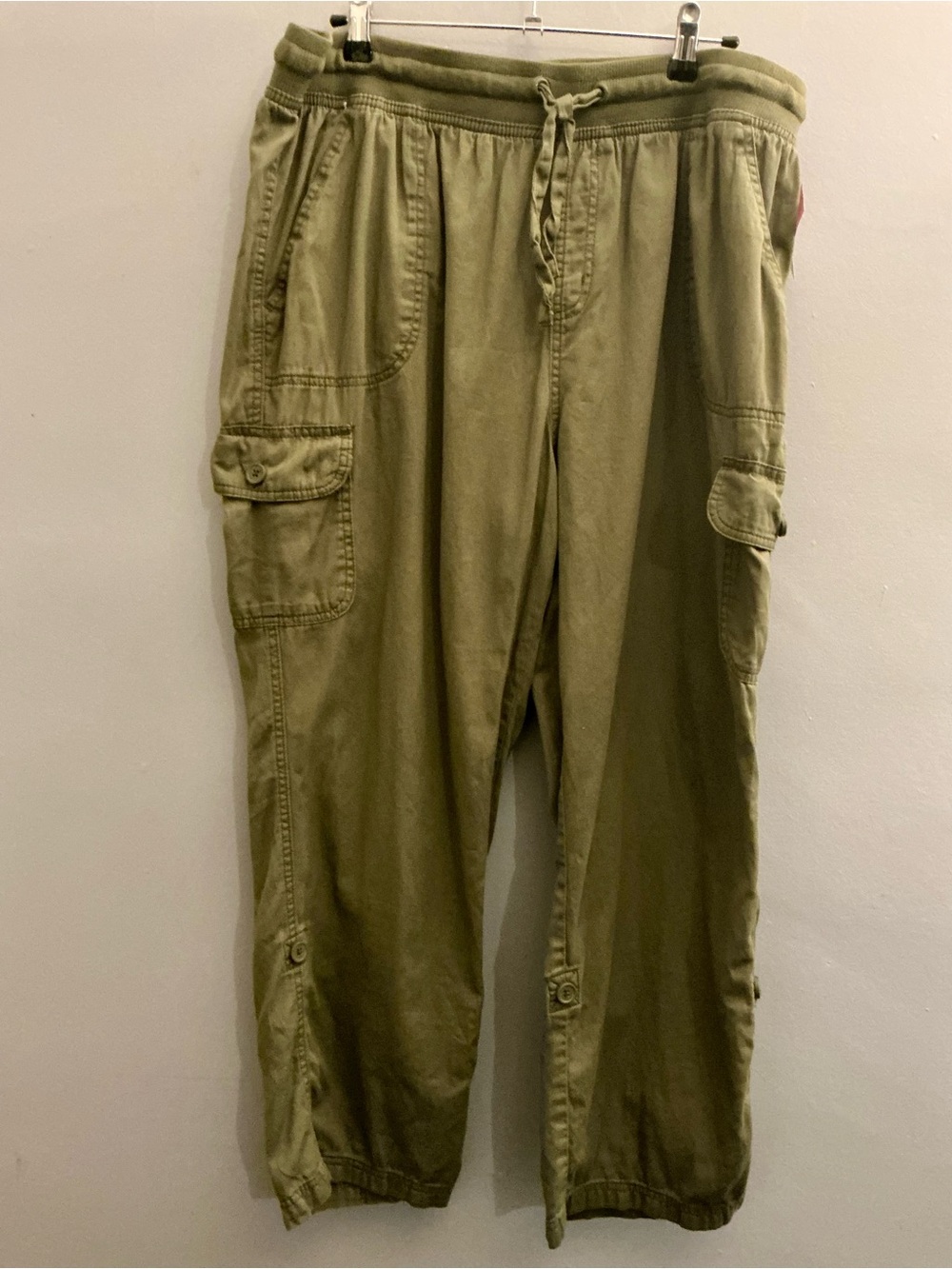Woman Within Olive Green Convertible Cargo Pants 18W Petite